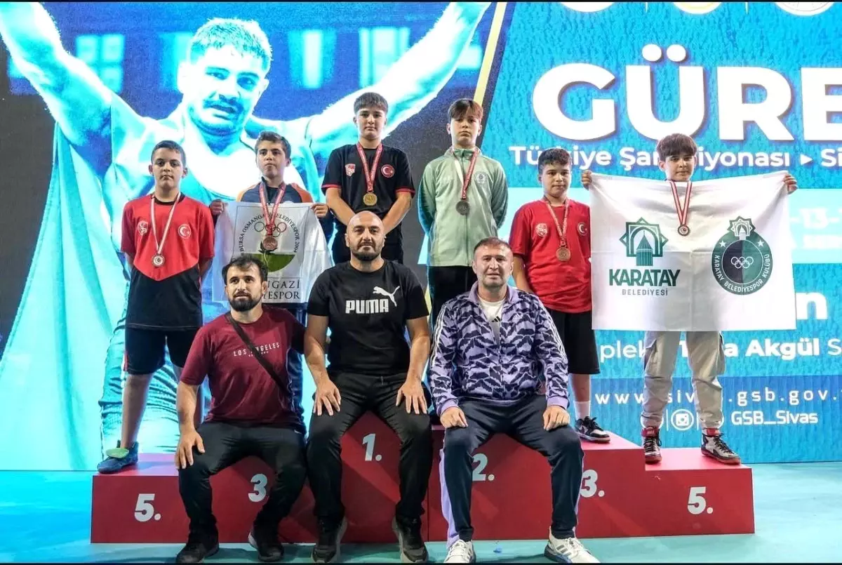 Karatay Belediyespor'un Minik Güreşçileri Türkiye Şampiyonası'nda Başarı Elde Etti