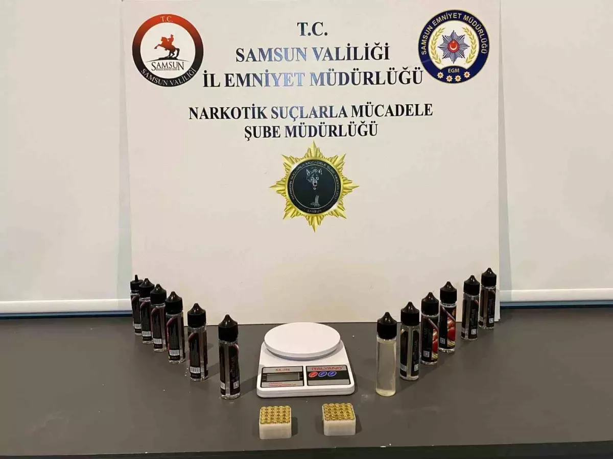 Samsun'da Likit Esrar ve Silah Malzemeleri Ele Geçirildi