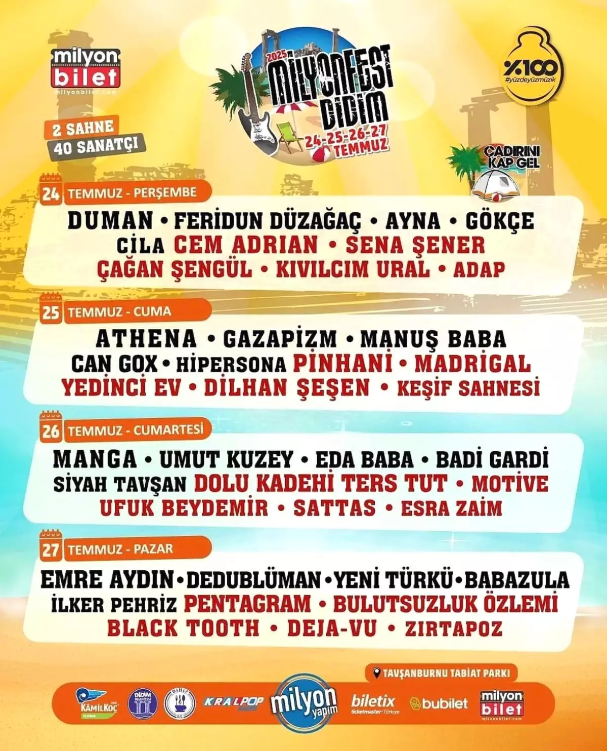 Didim, Milyonfest Didim 2025 ile Müziğin ve Doğanın Buluşmasına Ev Sahipliği Yapacak