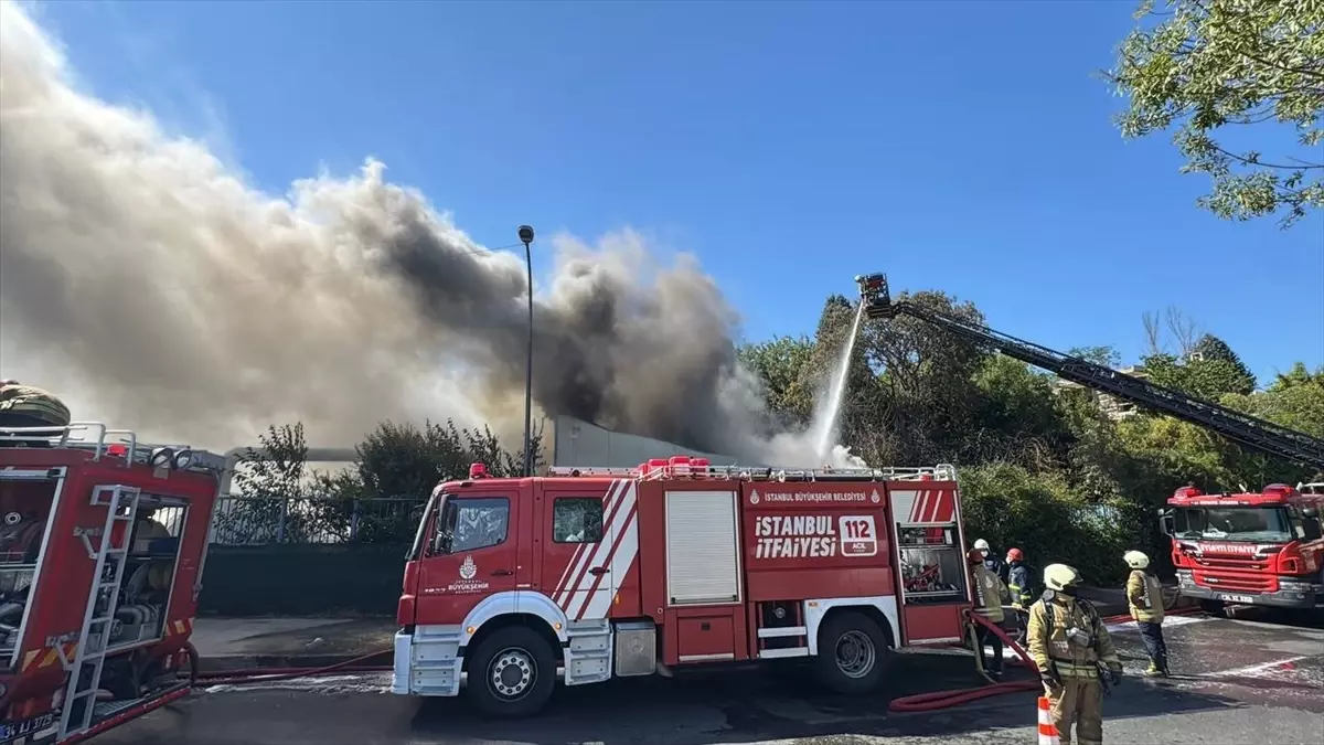 Pendik'te İSKİ Arıtma Tesisinde Yangın