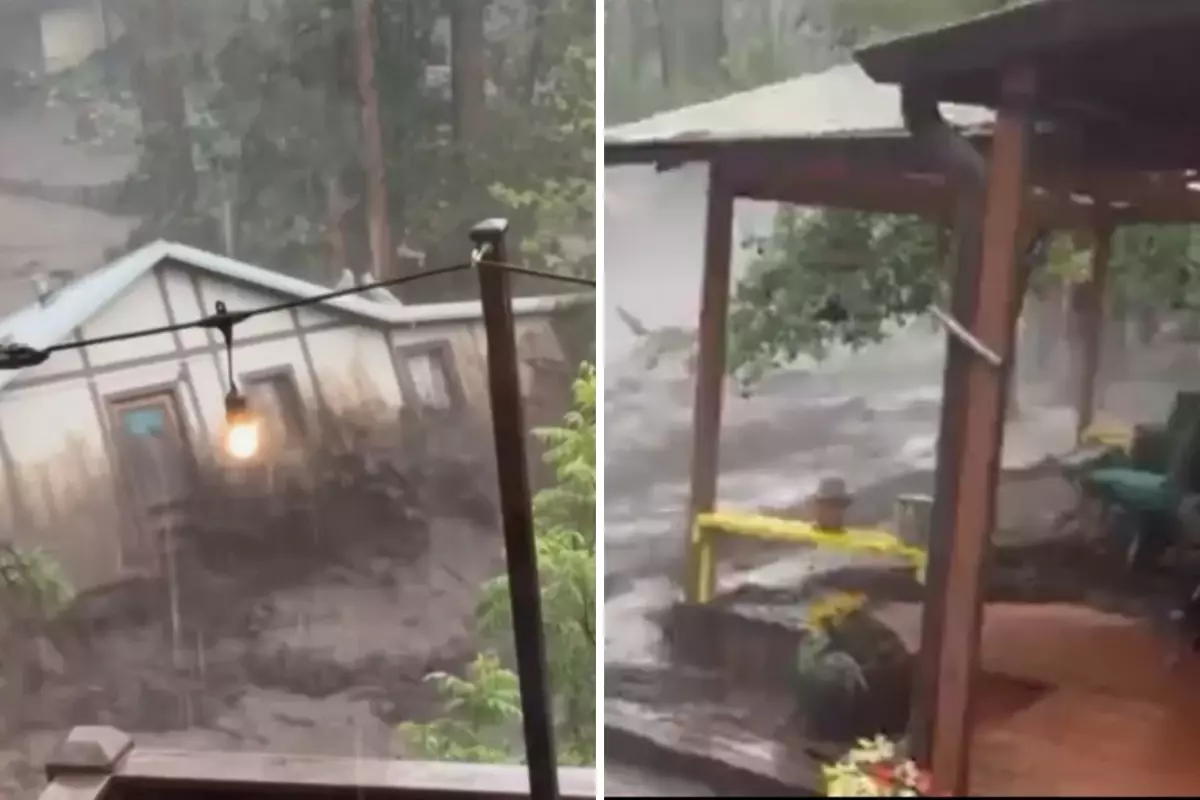 Teksas'ta mahalleler nehre döndü, evler oyuncak gibi sürüklendi